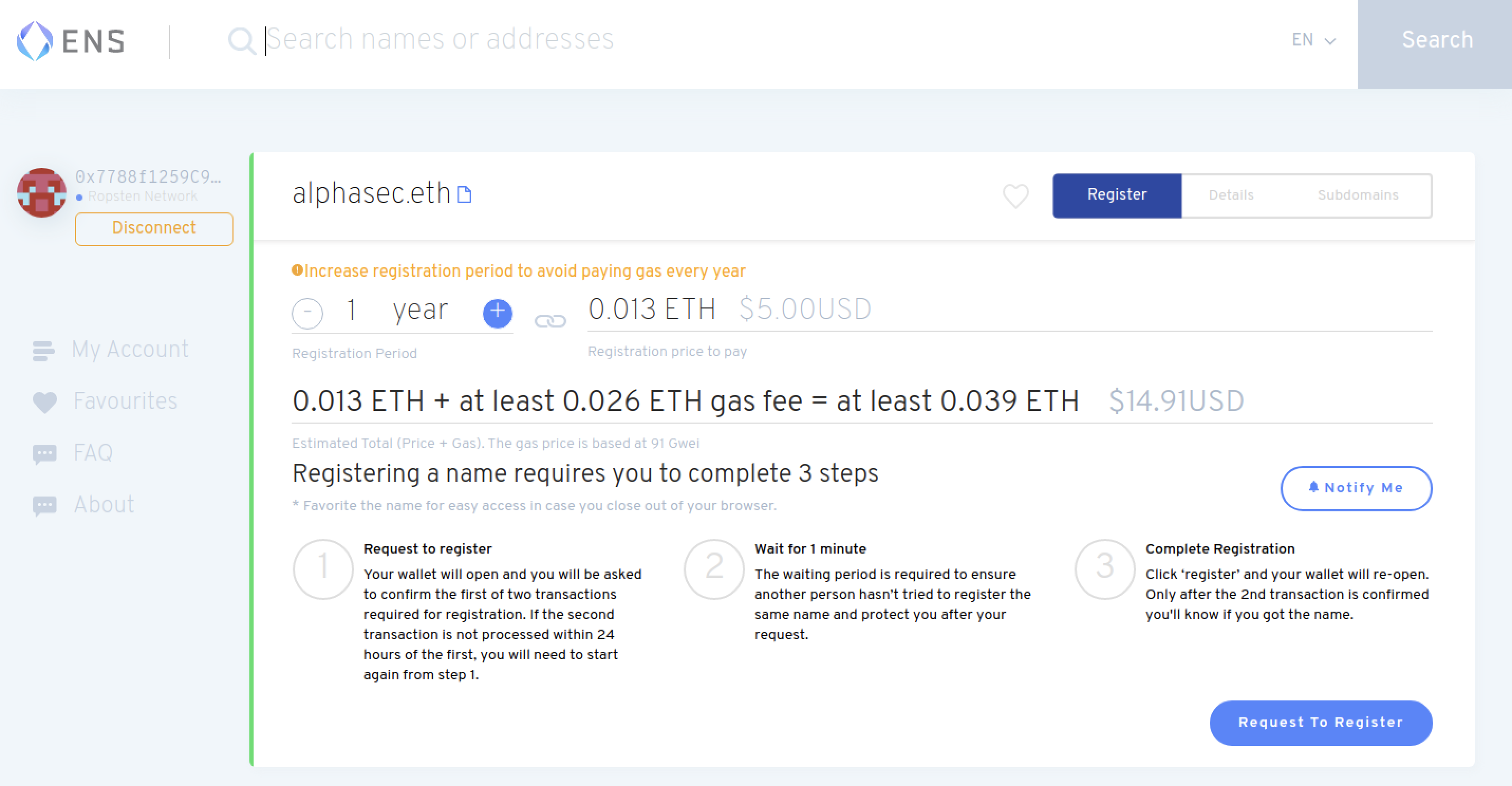 How to Set up an ENS Crypto Domain