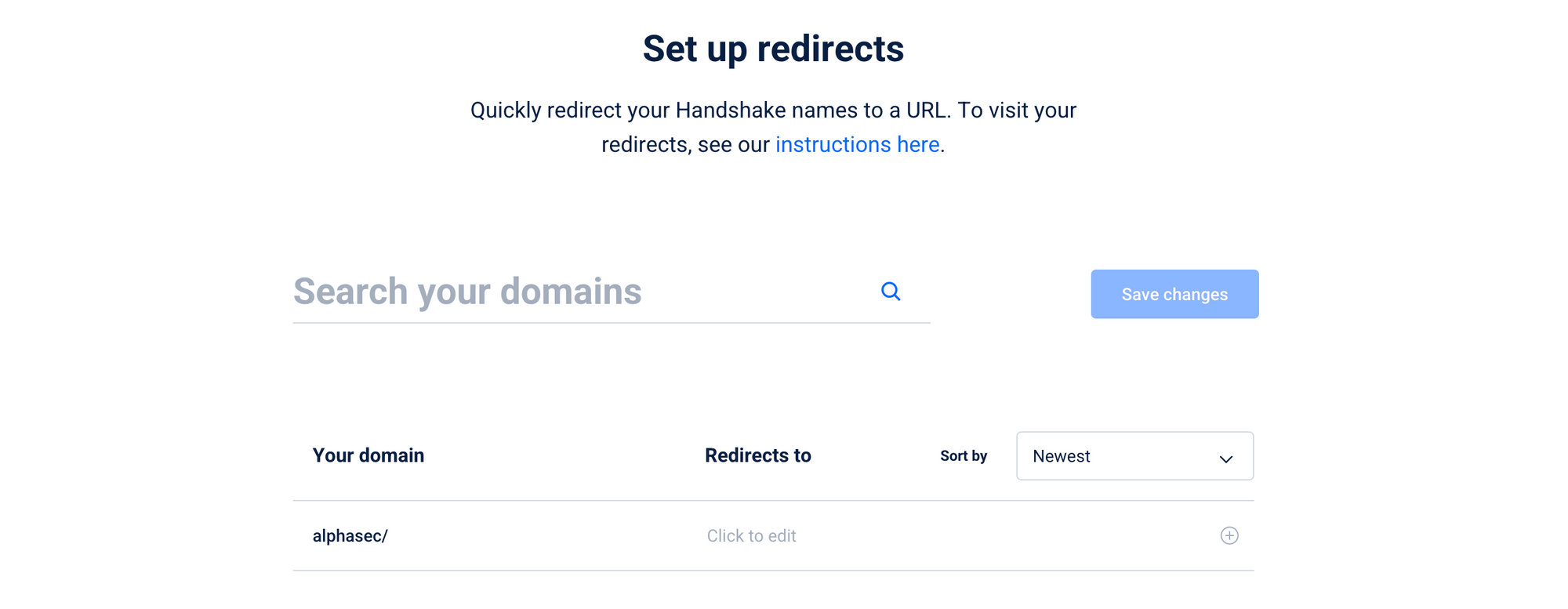 Namebase domain redirects