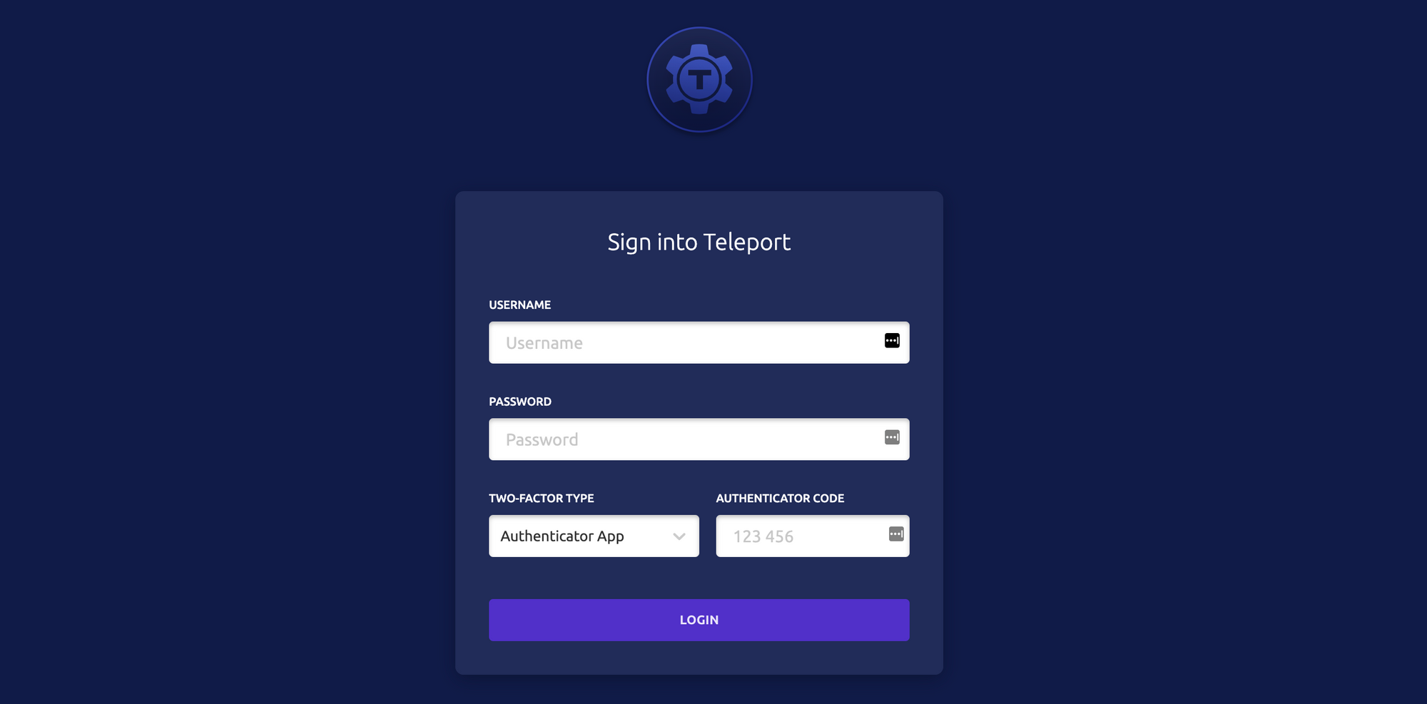 Teleport web console