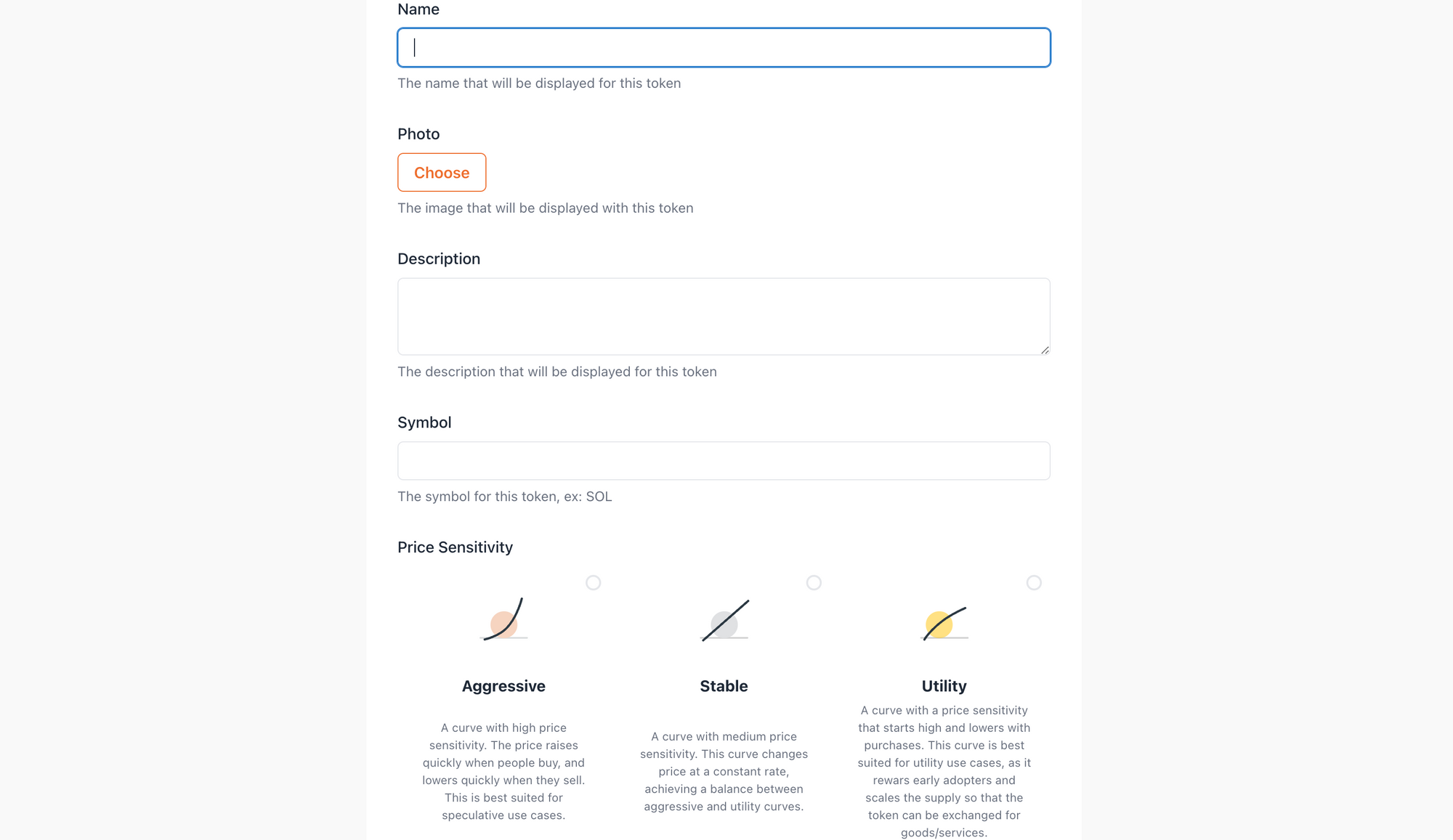 Create Strata token - basic attributes