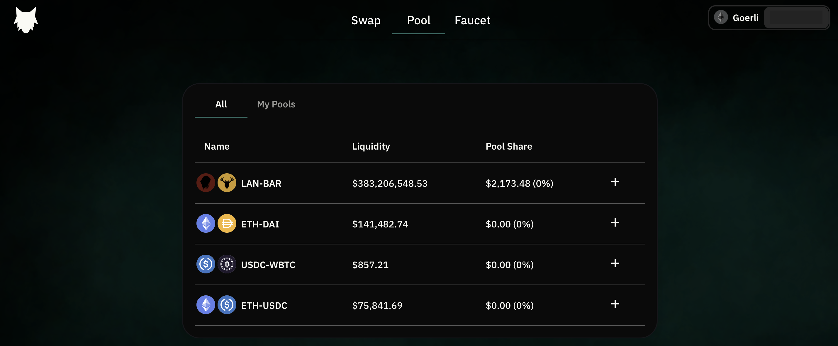 StarkSwap pool