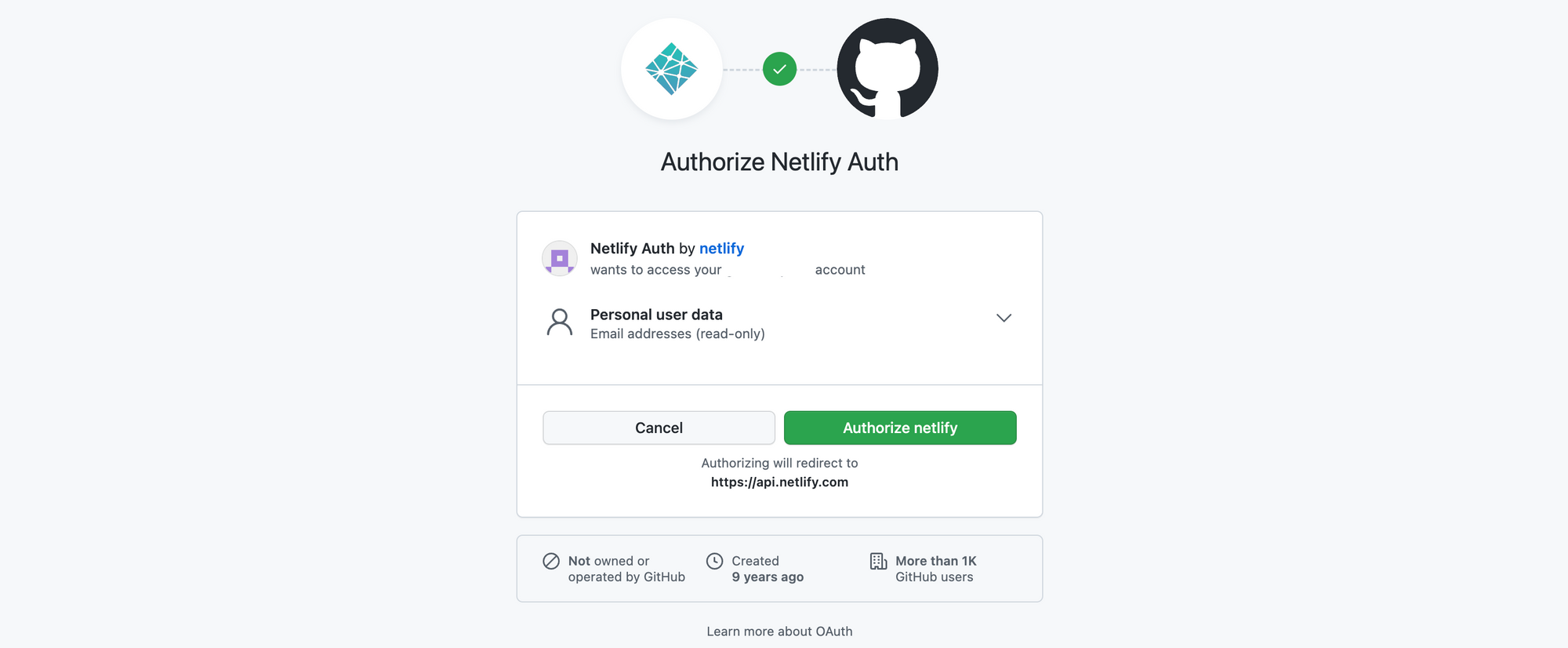 Authorize Netlify Auth