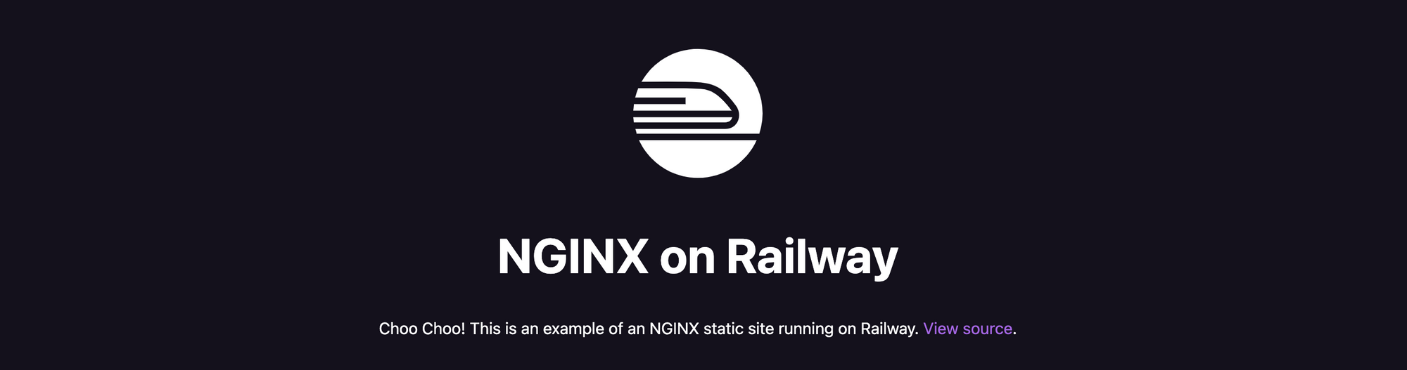 NGINX static website deployed on Railway