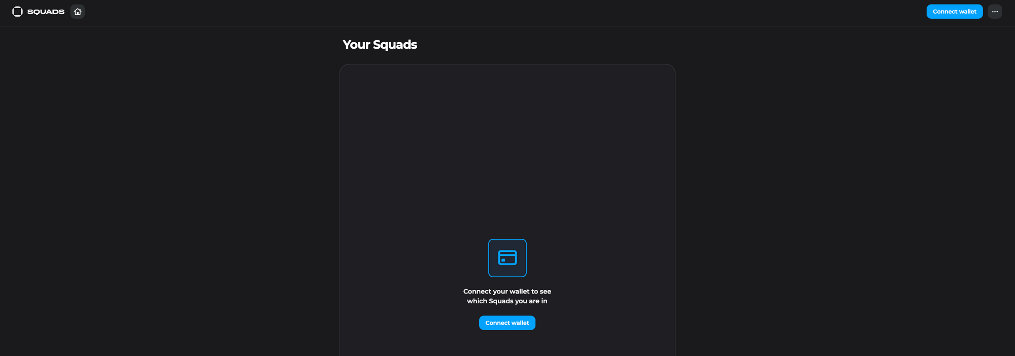 Connect your Solana wallet to Squads