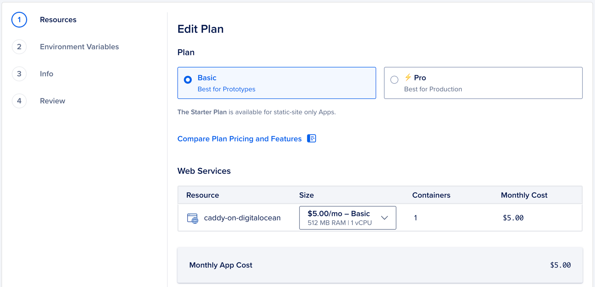 Basic plan, sufficient for a prototype