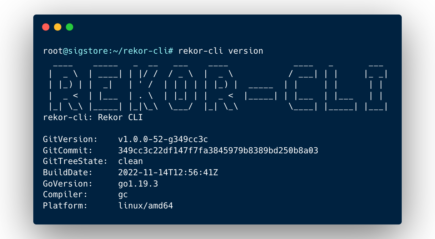 Rekor-cli version