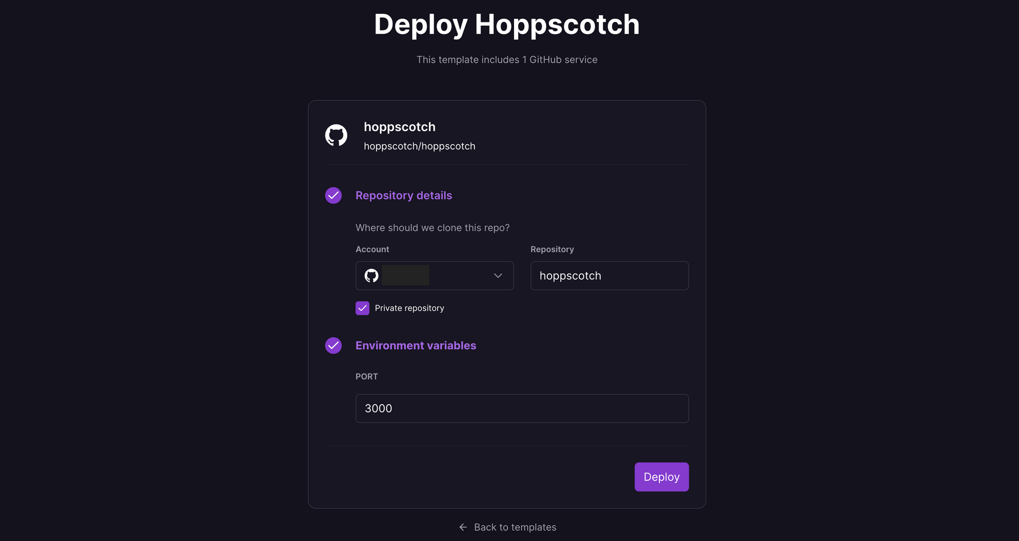 Deploy Hoppscotch using one-click starter on Railway