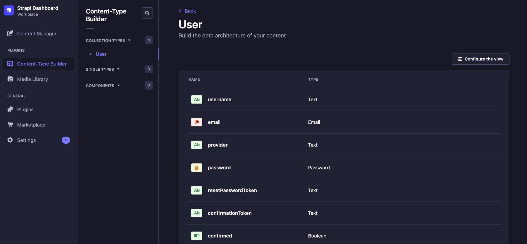 Strapi content-type builder