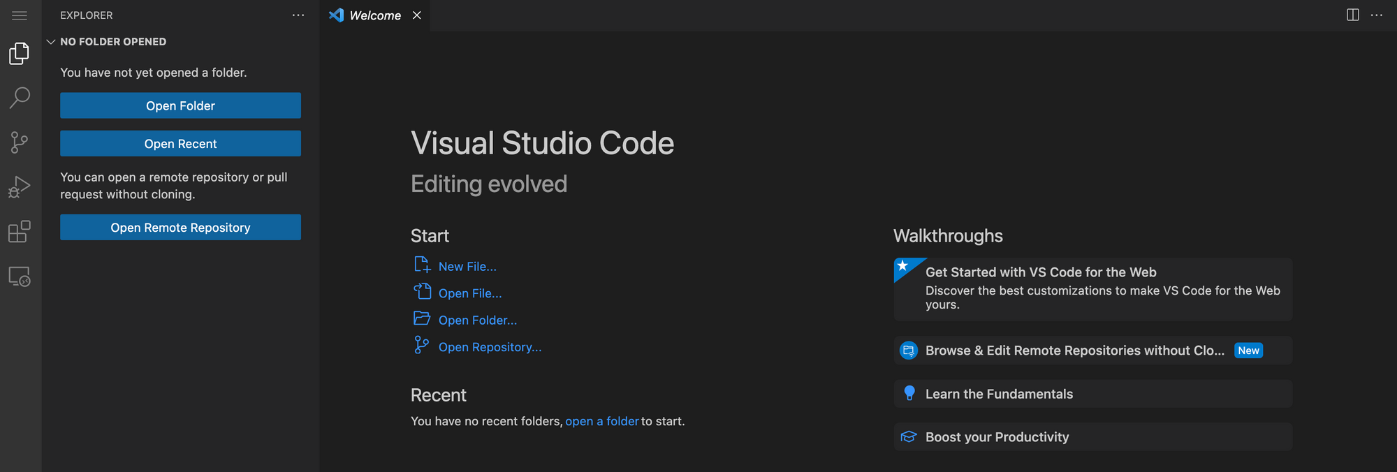Visual Studio Code for the Web