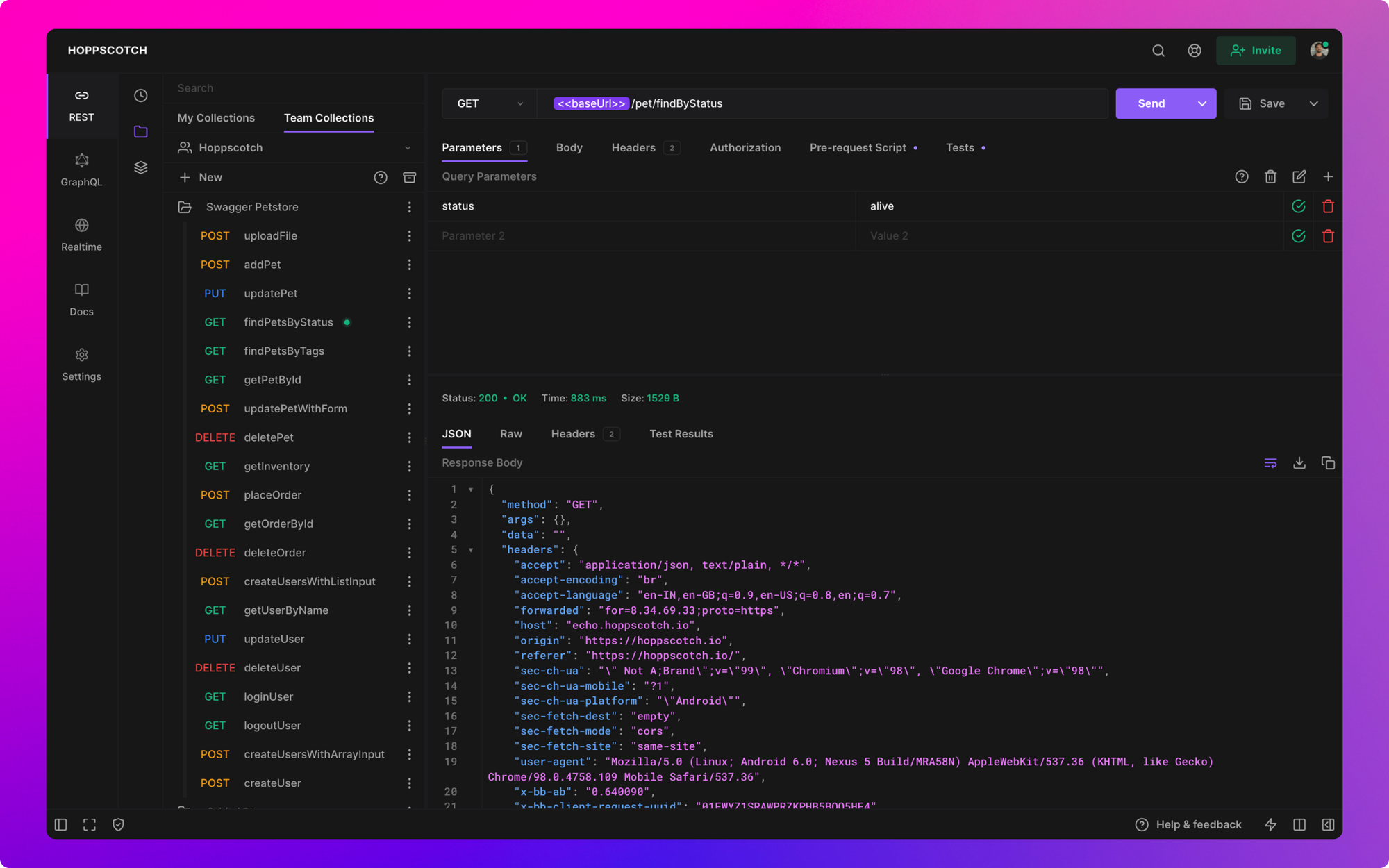 Open Source Postman Alternative With Hoppscotch
