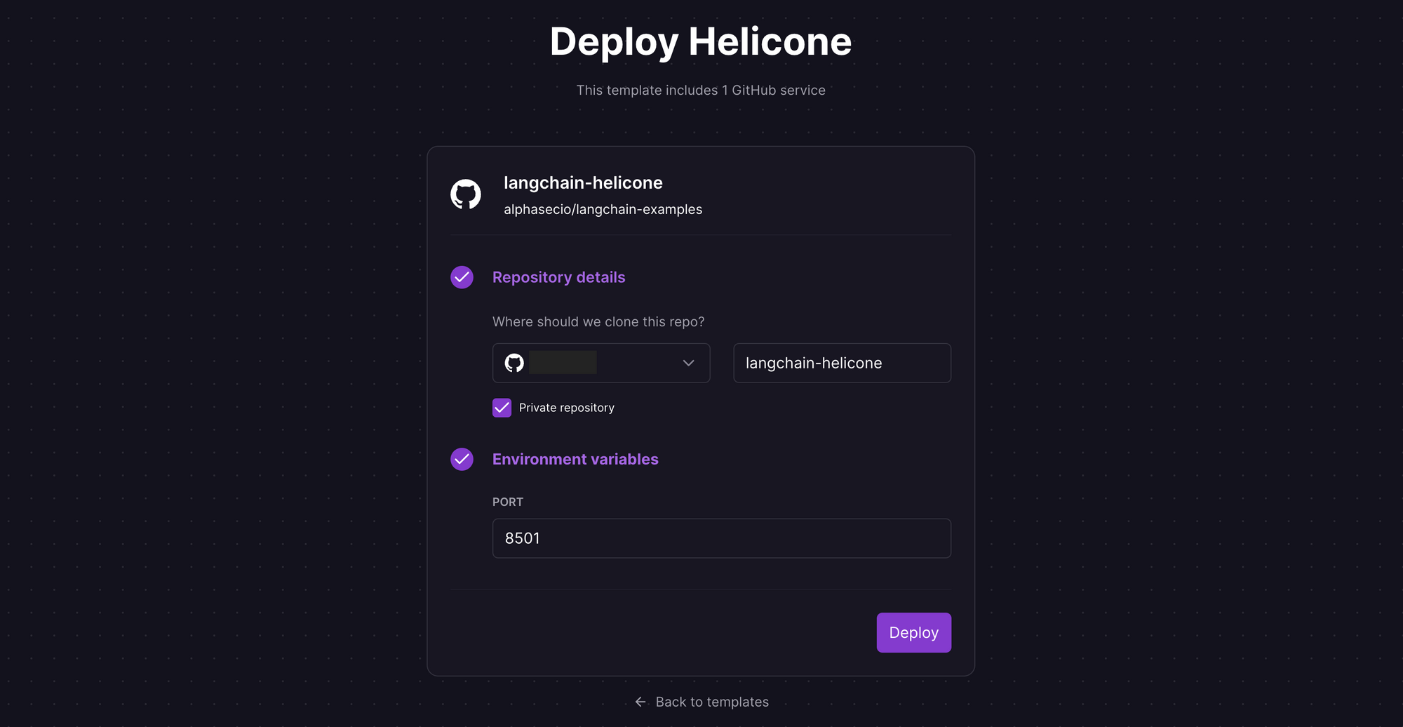 Deploy Helicone LLM observability demo on Railway