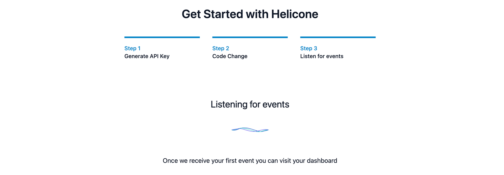 Listening for events in Helicone