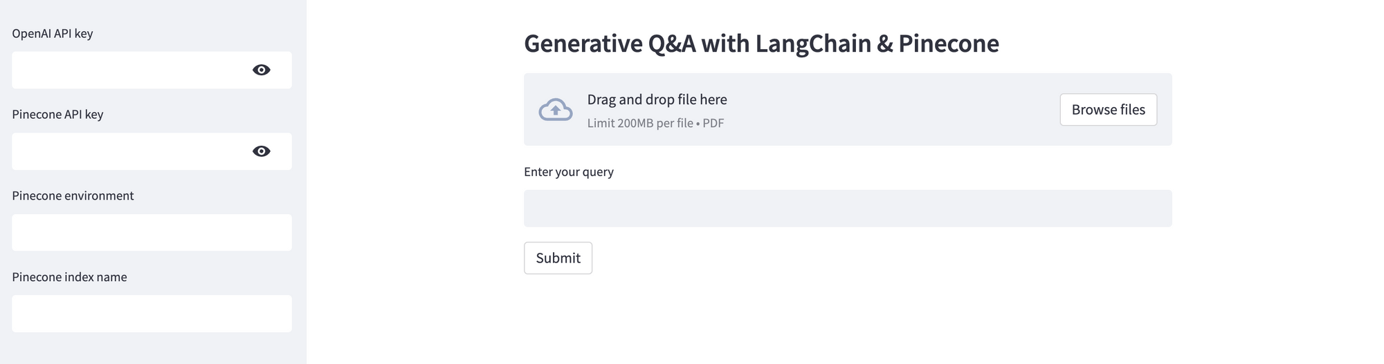 Generative question-answering with LangChain and Pinecone