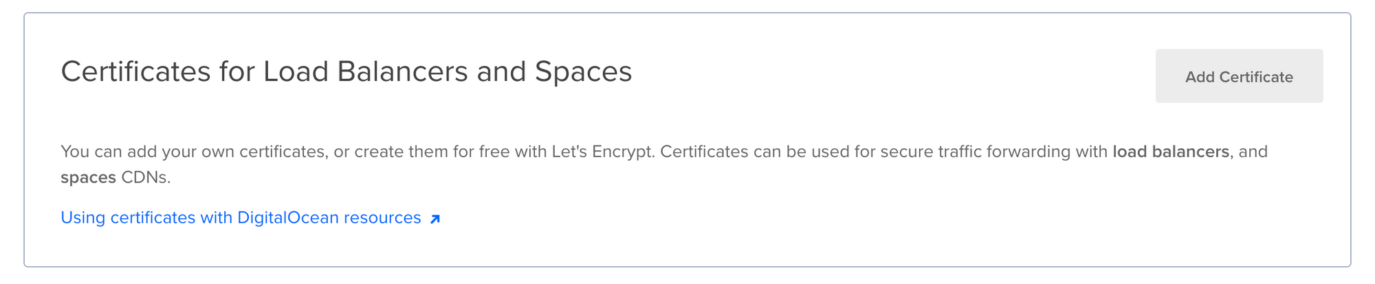 Create a certificate for load balancer