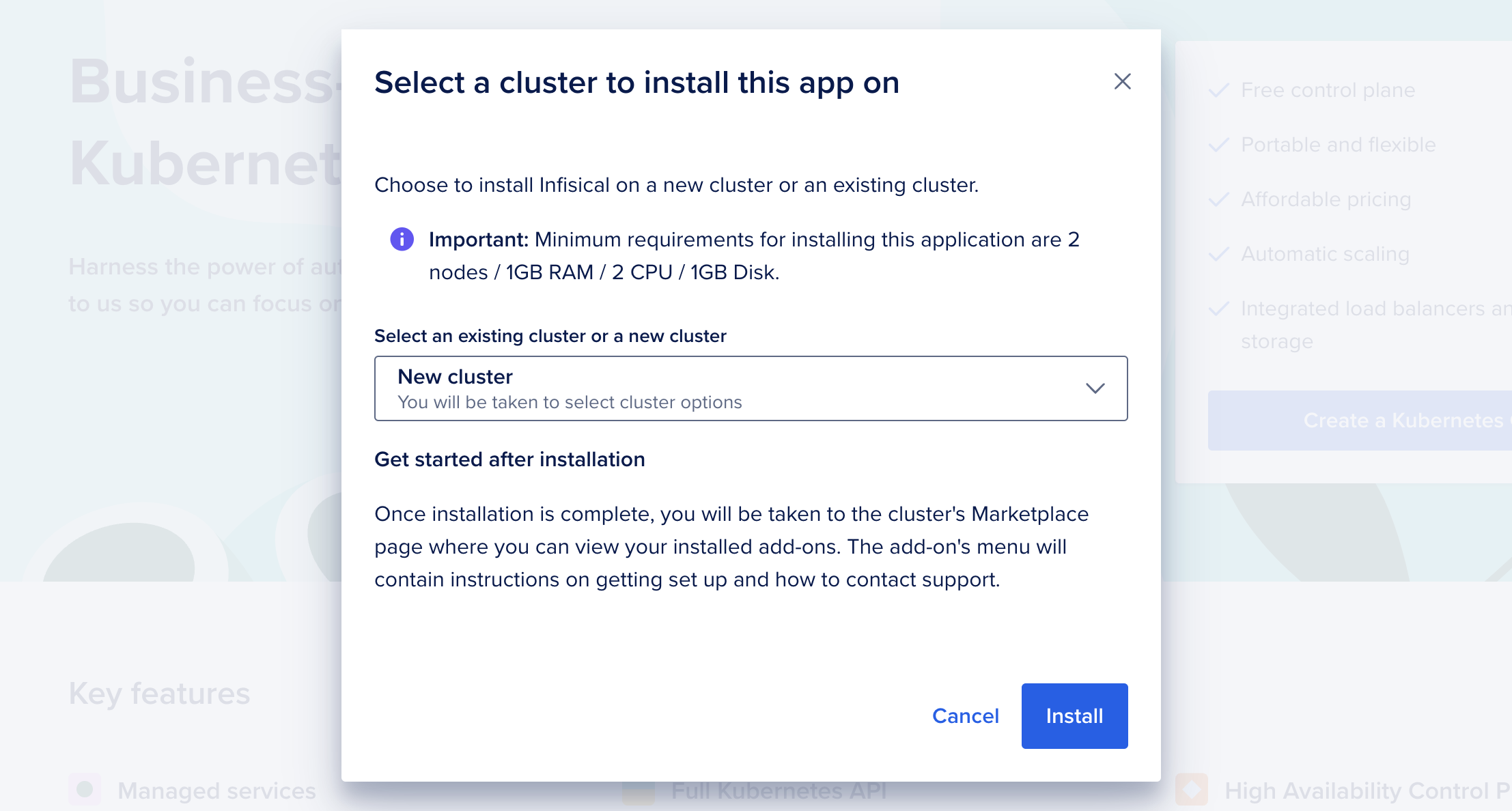 Install Infisical on a Kubernetes cluster
