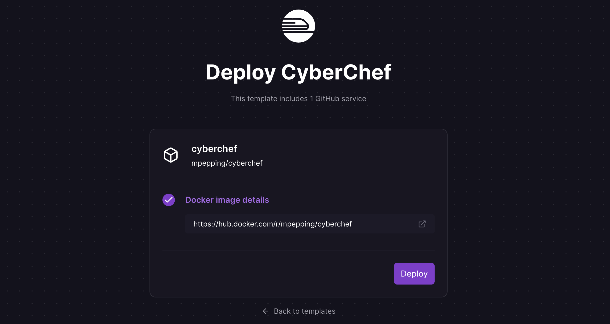 Deploy CyberChef using one-click template on Railway