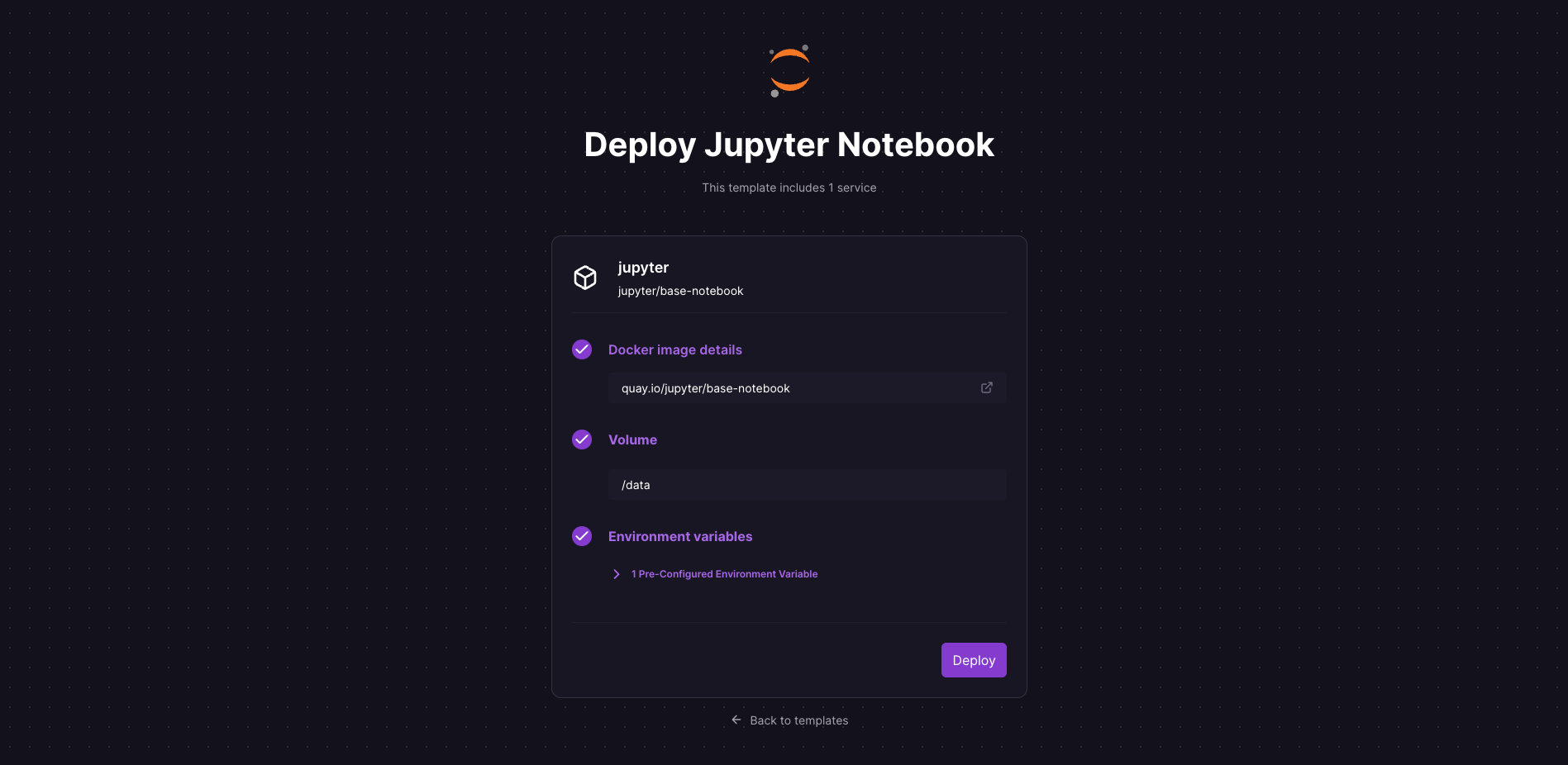 Deploy Jupyter Notebook using one-click starter on Railway