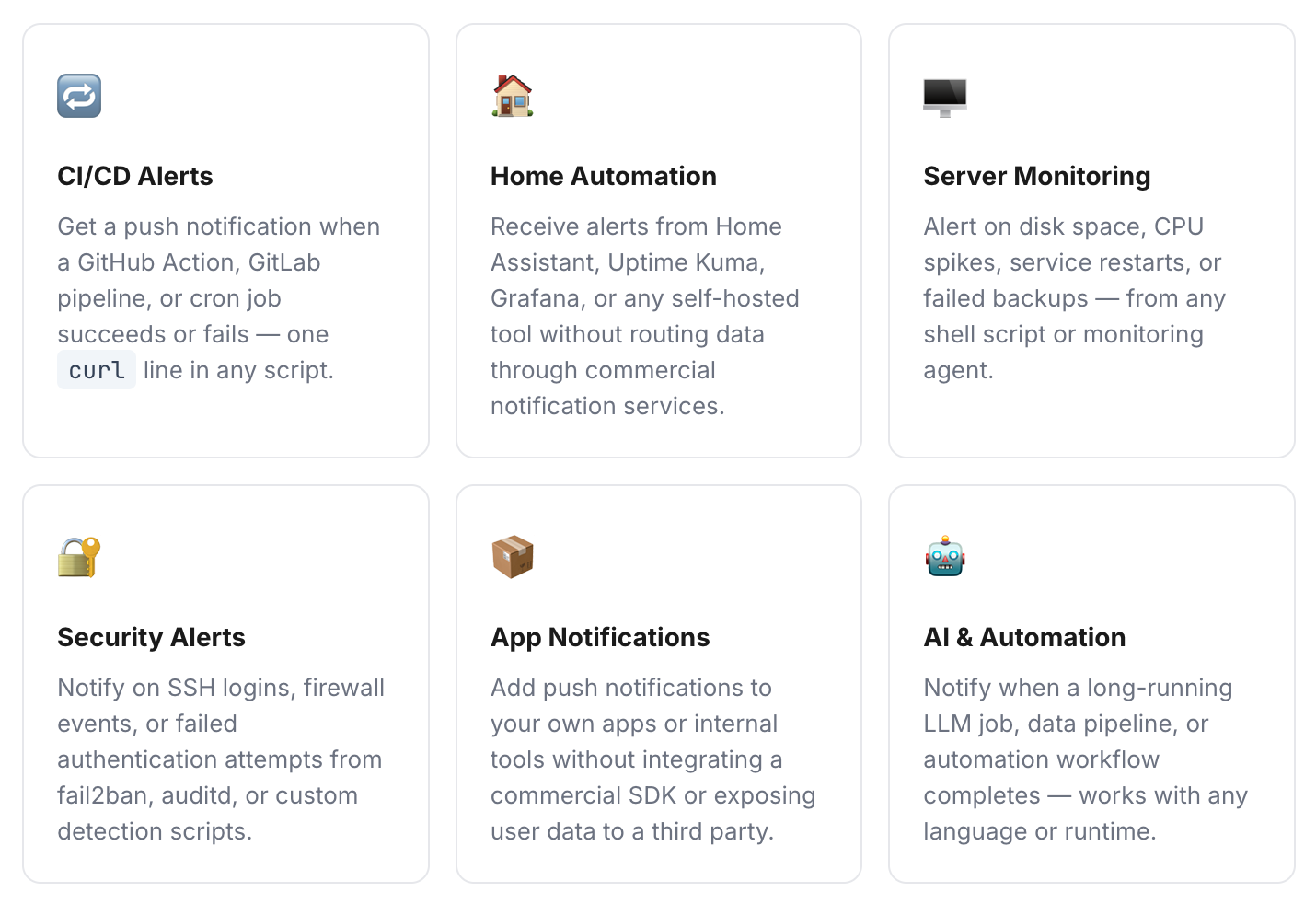 Common push notification use cases